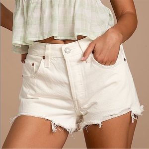 NWT, LEVI'S, 501 HIGH-WAISTED CUTOFF SHORTS - 27